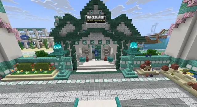 The Black Market building at spawn